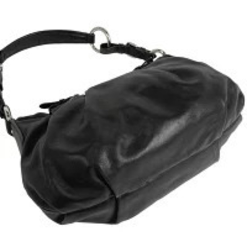 Prada Leather Handbag Black Bag Shoulder Hobo Nero Black